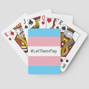 #LetThemPlay Transgender atleten Trans vlag Pokerkaarten
