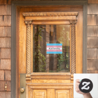#LetThemPlay Transgender atleten Trans vlag Raamsticker