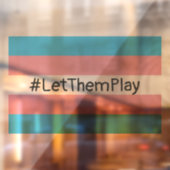 #LetThemPlay Transgender atleten Trans vlag Raamsticker (Vel 2)