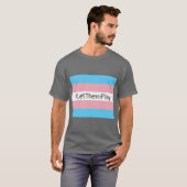 #LetThemPlay Transgender atleten Trans vlag T-shirt (Voorkant volledig)