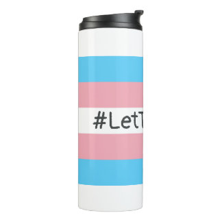 #LetThemPlay Transgender atleten Trans vlag Thermosbeker