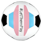#LetThemPlay Transgender atleten Trans vlag Voetbal (Gedraaid)