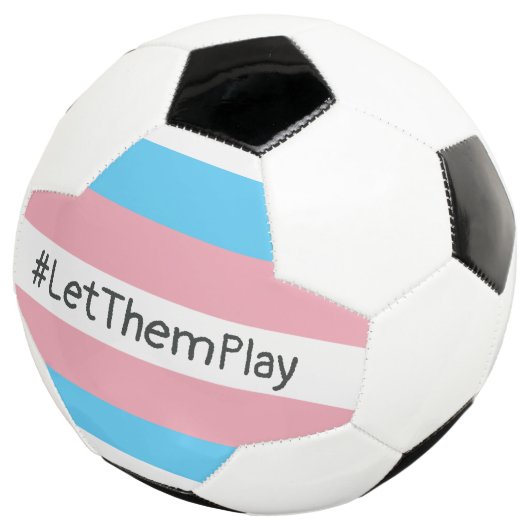 #LetThemPlay Transgender atleten Trans vlag Voetbal (Drie kwart)