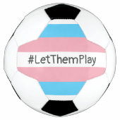 #LetThemPlay Transgender atleten Trans vlag Voetbal (Voorkant)