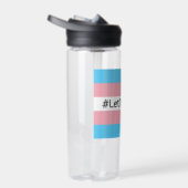 #LetThemPlay Transgender atleten Trans vlag Waterfles (Rechts)