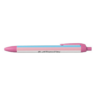 #LetThemPlay Transgender atleten Trans vlag Zwarte Inkt Pen