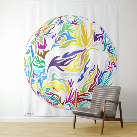 Letting Go Tapestry Wandkleed (In situ)