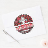 Lettland Lettisch Schweizer Baum Wurzel Ronde Sticker (Envelop)