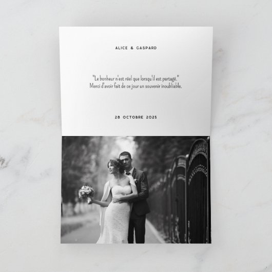 "Lettrus"-dankkaart Bedankkaart (Binnen)