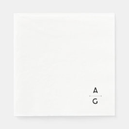 Lettrus-huwelijkspapieren tas servet