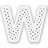 LETTTERS GEMAAKT VAN ZWARTE STERREN STICKER (Voorkant)