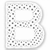 LETTTERS GEMAAKT VAN ZWARTE STERREN STICKER (Voorkant)