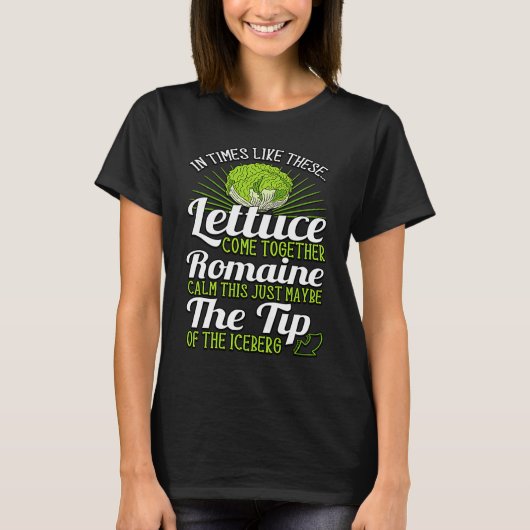 Letttuce Leaf Vegetable Vegetarian Vegan Romaine C T-shirt (Voorkant)