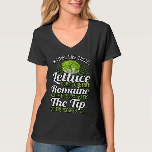 Letttuce Leaf Vegetable Vegetarian Vegan Romaine C T-shirt (Voorkant)