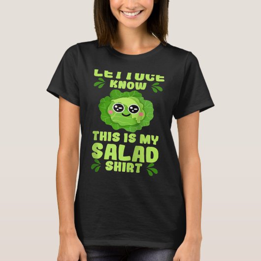 Letttuce Salad  Leaf Vegetable Vegetarian Vegan Ra T-shirt (Voorkant)