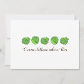 "Lettuce Adore Him" flatfoto-kerstkaart Feestdagenkaart (Voorkant)