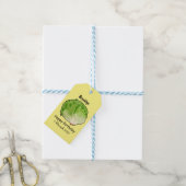 Lettuce cartoon illustratie cadeaulabel (Met Touw)