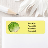 Lettuce cartoon illustratie etiket (Insitu)