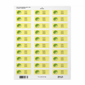 Lettuce cartoon illustratie etiket (Full Sheet)