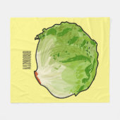 Lettuce cartoon illustratie fleece deken (Voorkant (Horizontaal))
