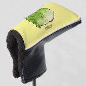 Lettuce cartoon illustratie golfheadcover (3/4 voorkant)