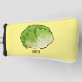 Lettuce cartoon illustratie golfheadcover (Voorkant)