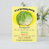 Lettuce cartoon illustratie kaart (Staand voorkant)