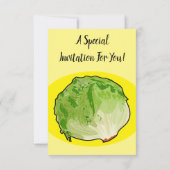 Lettuce cartoon illustratie kaart (Achterkant)