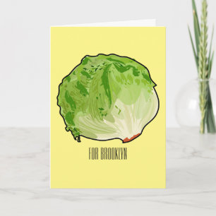 Lettuce cartoon illustratie kaart