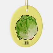 Lettuce cartoon illustratie keramisch ornament (Rechts)