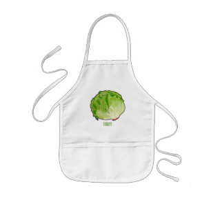Lettuce cartoon illustratie kinder schort