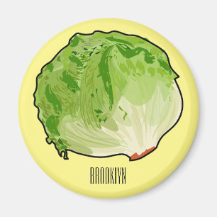 Lettuce cartoon illustratie magneet