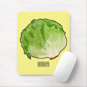 Lettuce cartoon illustratie muismat (Met muis)