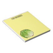 Lettuce cartoon illustratie notitieblok (Schuin)