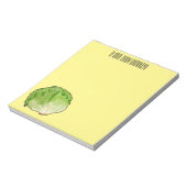 Lettuce cartoon illustratie notitieblok (Linkerzijde)