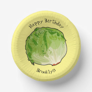 Lettuce cartoon illustratie papieren kommen