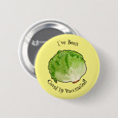 Lettuce cartoon illustratie ronde button 5,7 cm (Voorkant /achterkant)