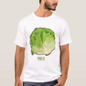Lettuce cartoon illustratie t-shirt (Voorkant)