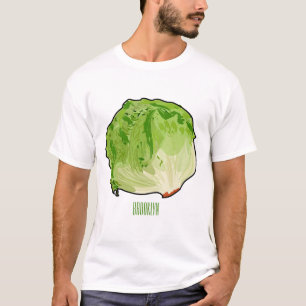 Lettuce cartoon illustratie t-shirt