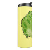 Lettuce cartoon illustratie thermosbeker (Gedraaid links)