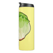 Lettuce cartoon illustratie thermosbeker (Geroteerd rechts)