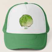 Lettuce cartoon illustratie trucker pet (Voorkant)
