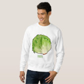 Lettuce cartoon illustratie trui (Voorkant volledig)