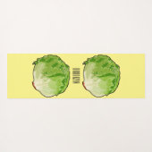 Lettuce cartoon illustratie yogamat (Achterkant (horizontaal))