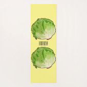Lettuce cartoon illustratie yogamat (Achterkant)