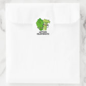 Lettuce Celerybrate Funny Veggie Pun Ronde Sticker (Tas)