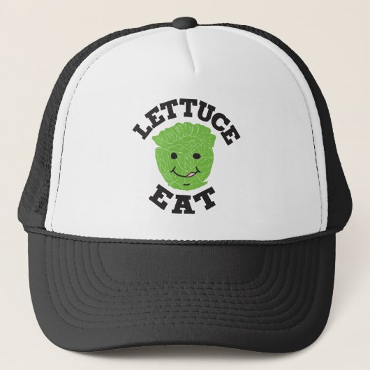 Lettuce Eat Funny Quottes Art Lettuce Art Design Trucker Pet (Voorkant)