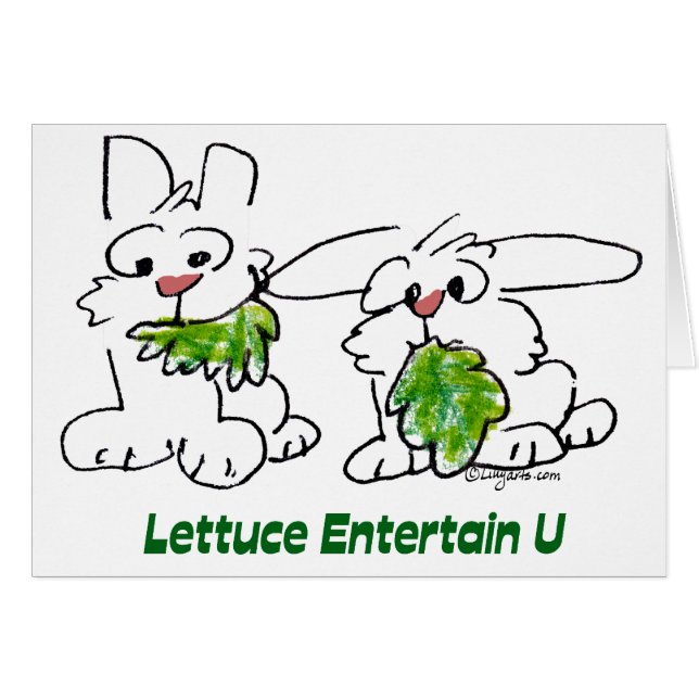 Lettuce Entertain U Cartoon Rabbits (Voorkant Horizontaal)