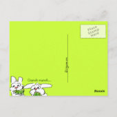 Lettuce Entertain U Cartoon Rabbits Briefkaart (Achterkant)
