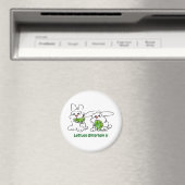 Lettuce Entertain U Cartoon Rabbits Magneet (Insitu (Vaatwasser))
